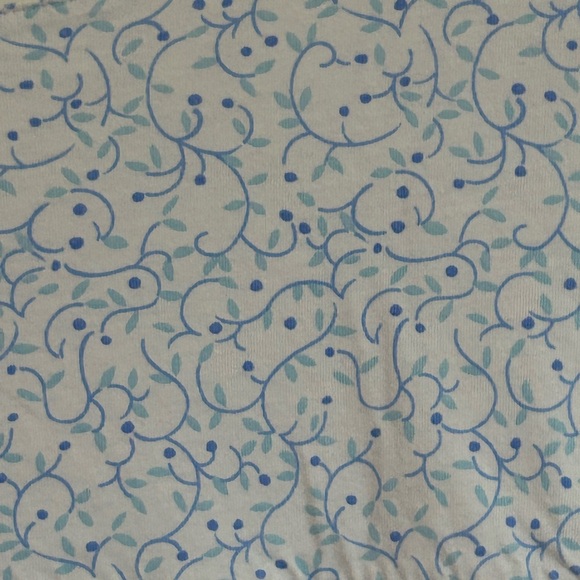 Eileen West Women's Large Short Mini Night Gown Blue Floral Tradwife 100% Cotton - Picture 9 of 10